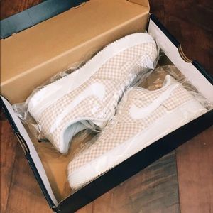 gingham nike air force ones